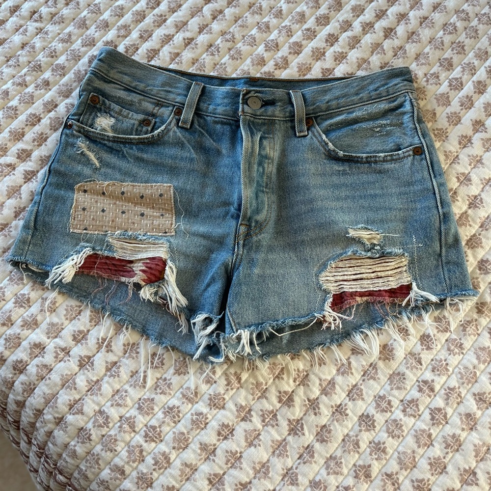 Levi's 501' Patchwork Denim Shorts